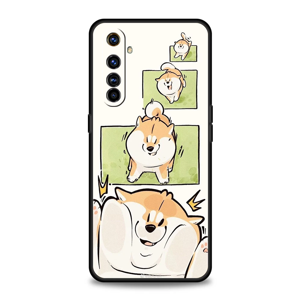 Soft TPU For Realme 13 12 11 10 Pro Plus GT2 GT3 GT5 C67 C63 C55 C21 C25 C35 Pro 5G Shockproof Phone Case Cute Corgi Dog Fundas