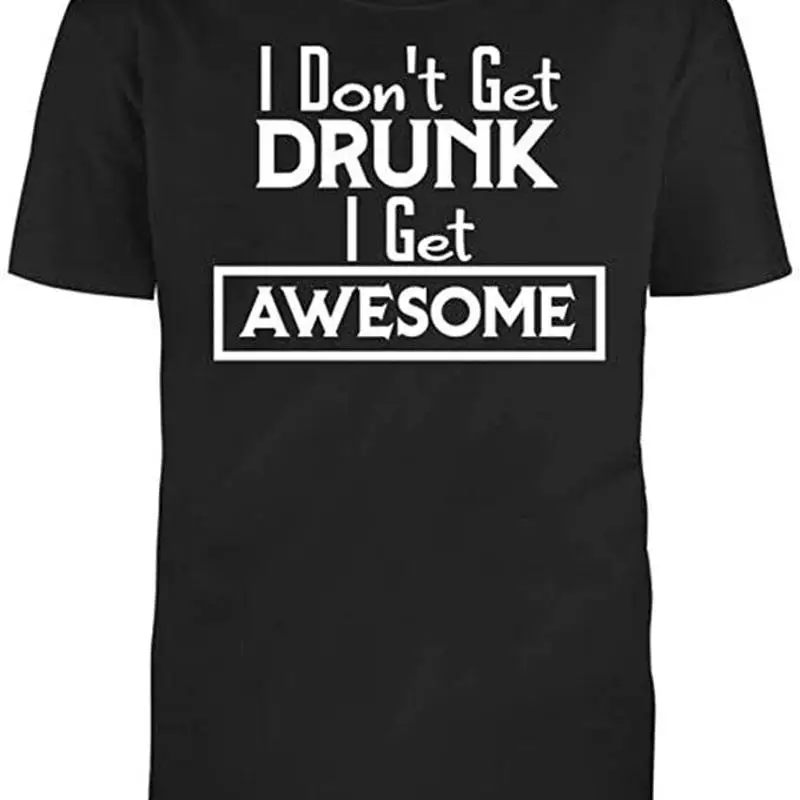 Camiseta negra de algodón de media manga I Don't Get D impresionante y divertida