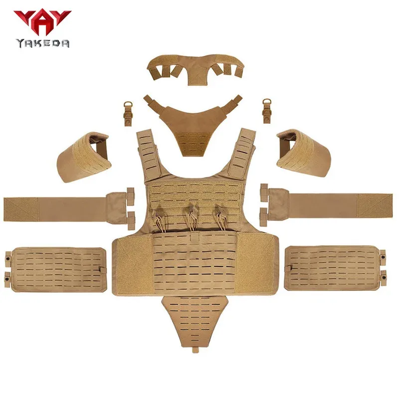 YAKEDA gilet d'entraînement laser MOLLE gilet multifonctionnel équipement gilet de camouflage extérieur
