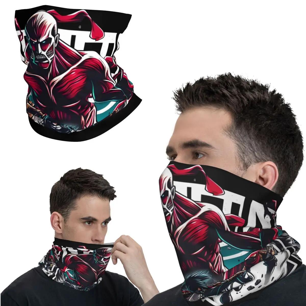 Titan Attack A-Attack on Titan Bandana Neck Gaiter Motocross Wrap Scarf Balaclava Cycling Unisex Adult Winter