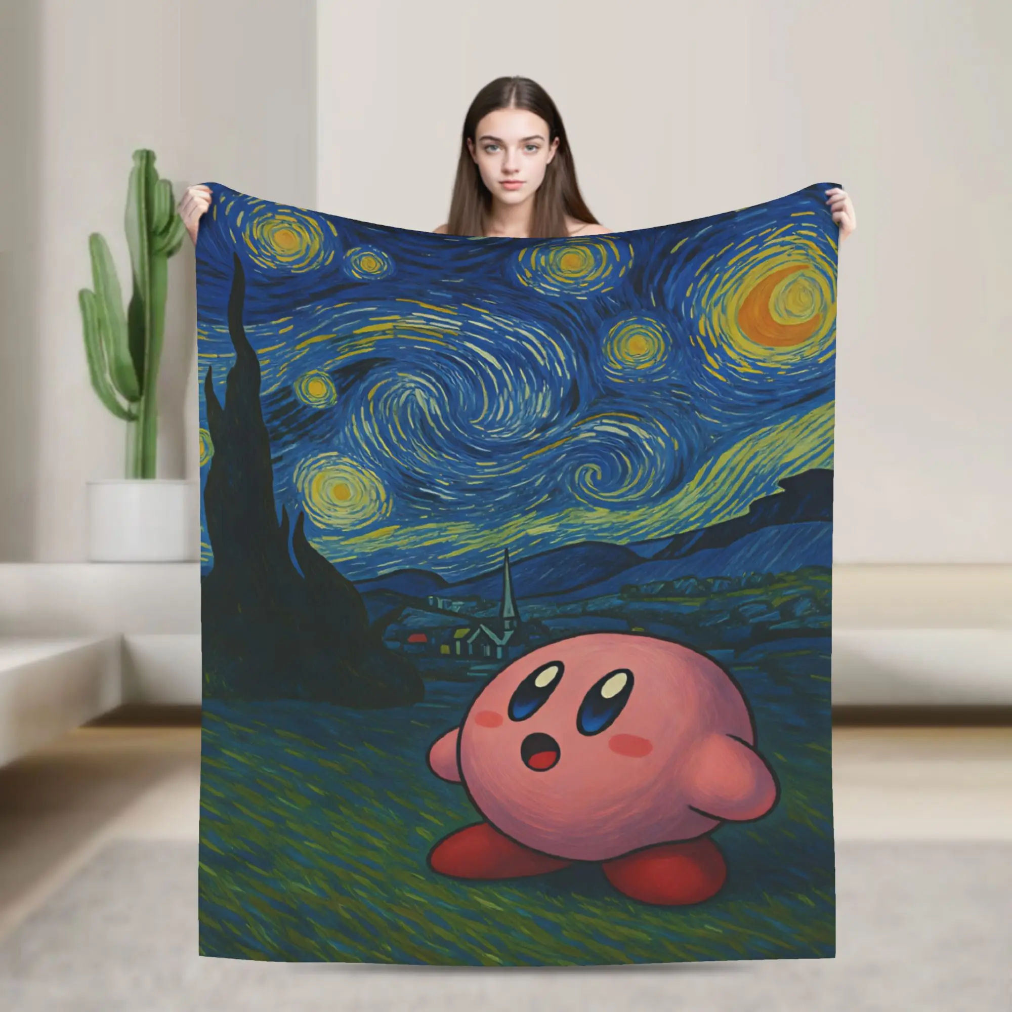 K-Kirbies  Blanket Quality Soft Warm  Bedding Throws Winter Camping Couch Chair Graphic Bedspread