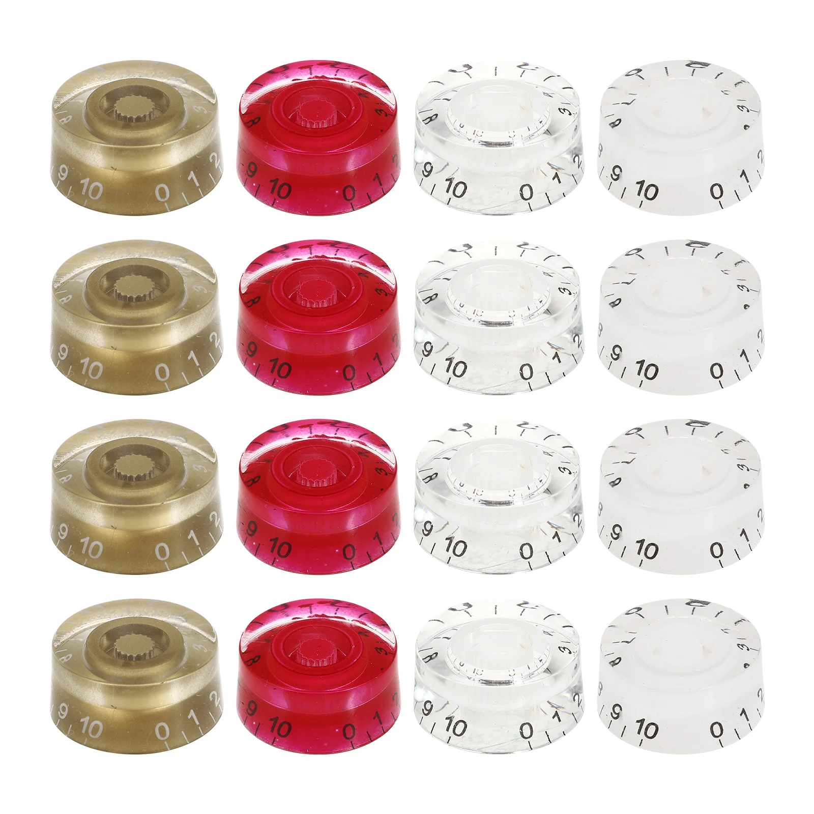 

16 Pcs Electric Guitar Knob Cap Volume Control Knobs Potentiometer Bass Supply Acrylic Miss Instrument