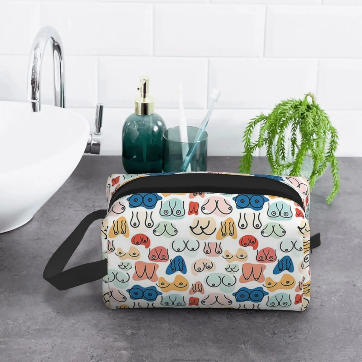 

Boobs 1 Makeup Bag Cosmetic Organizer Storage Dopp Kit Toiletry Cosmetic Bag for Women Beauty Travel Pencil Case