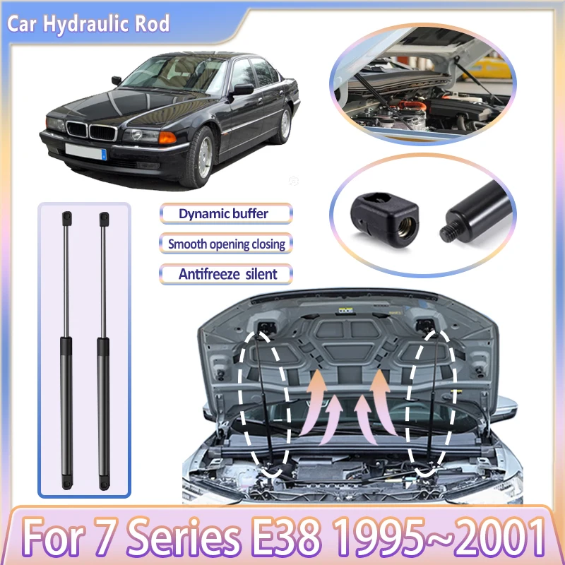 

Durable Car Front Hood Hydraulic Rod For BMW 7 Series E38 1995~2001 Buffer Engine Supporting Spring Strut Shock Bar Accessories