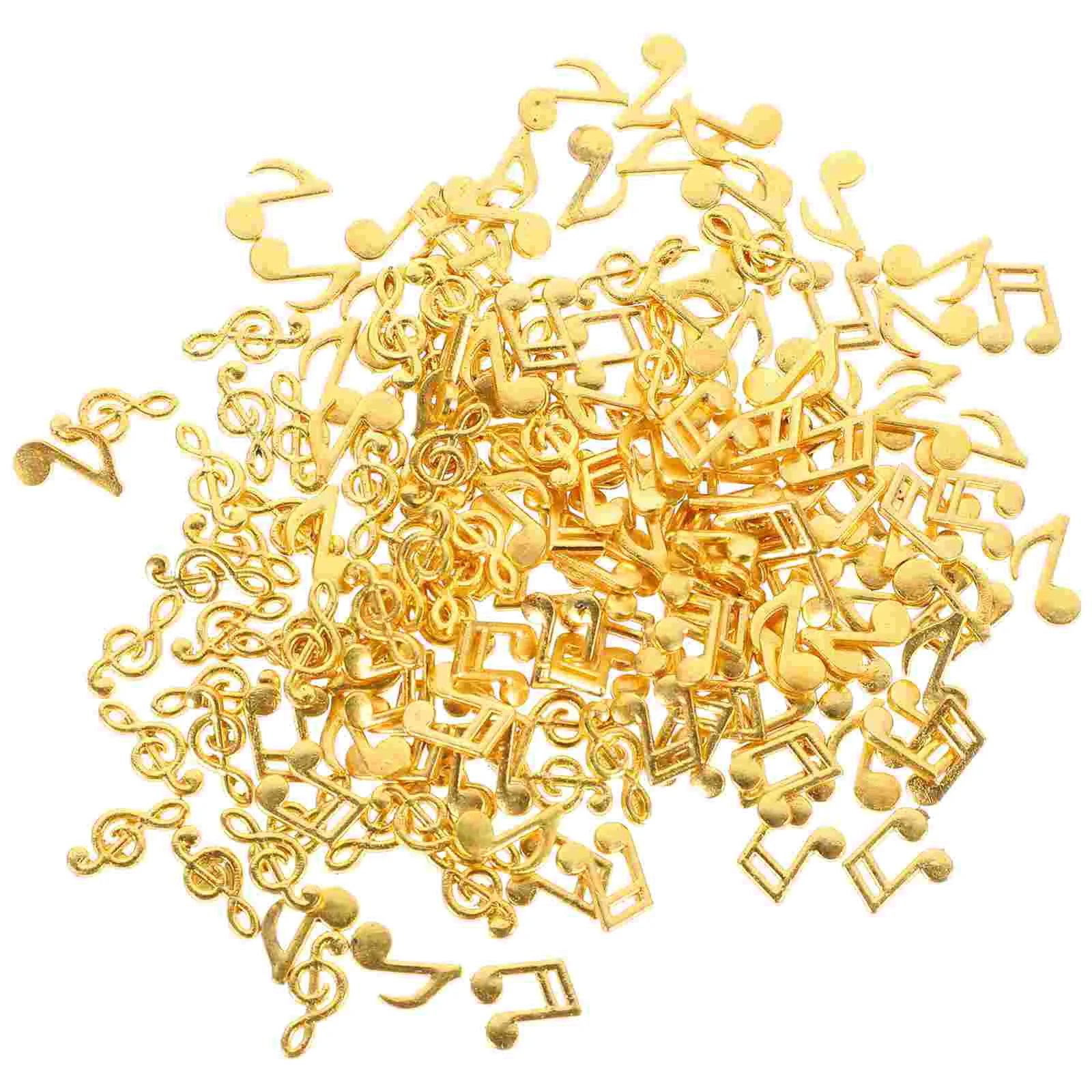 

150 Pcs Hot Glue Note Filler Resin Fillers Supply Charm Music Golden Zinc Alloy Filling