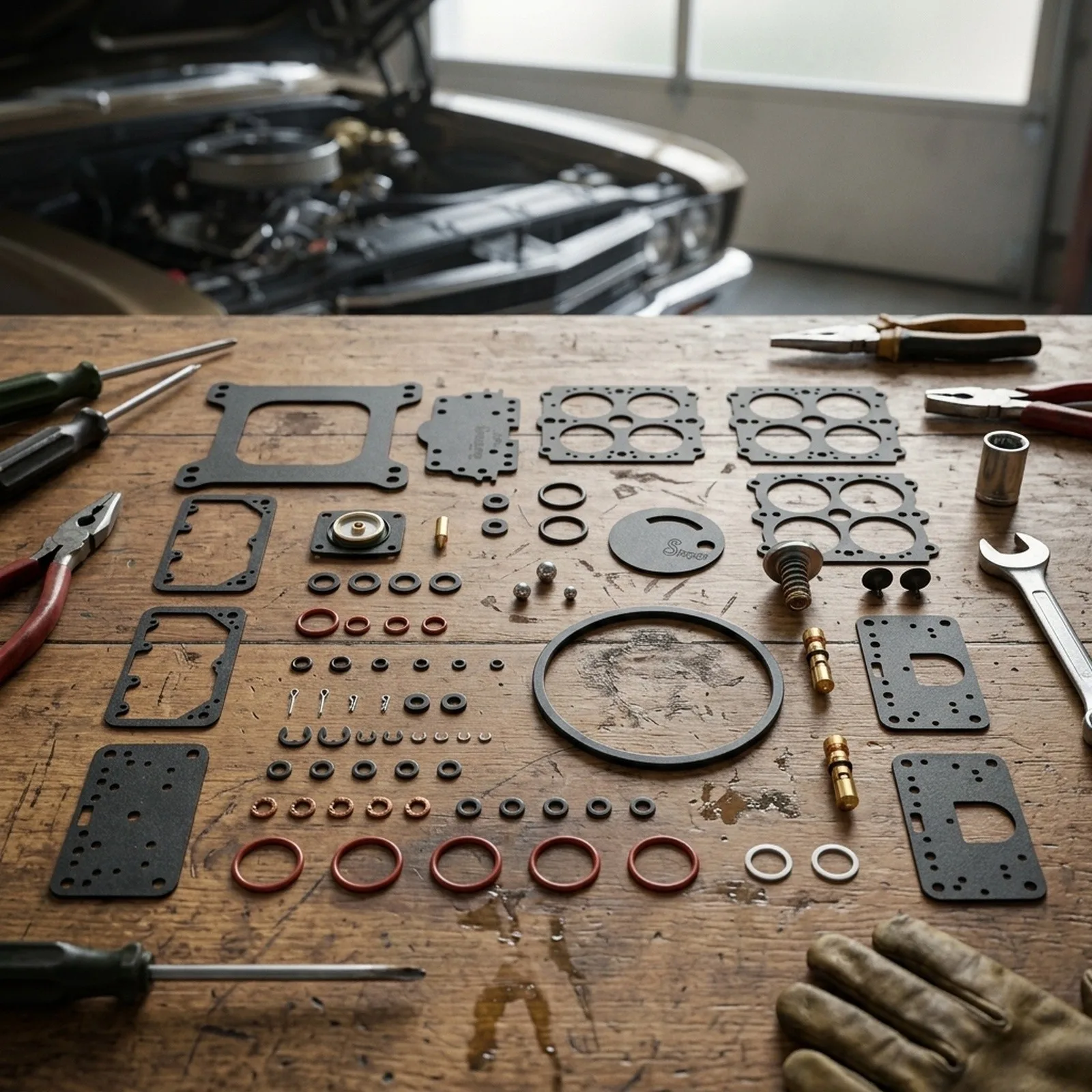 For Holley Rebuild Kit 159064 for 4160 Vacuum Secondary Carburetors Compatible with 1850 3310 9776 80457 80670 80508 Models