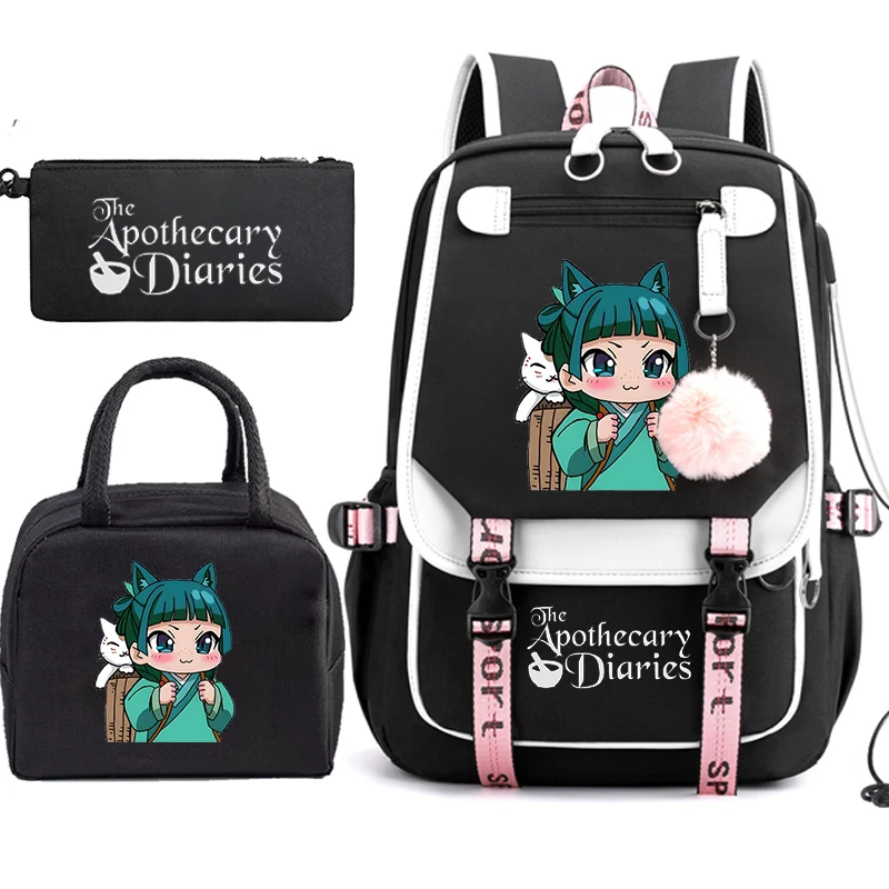 

The Apothecary Diaries Maomao аниме школьный рюкзак школьный рюкзак для девочек-подростков повседневный рюкзак для студентов обратно в школу Bookbag 3 шт./компл.