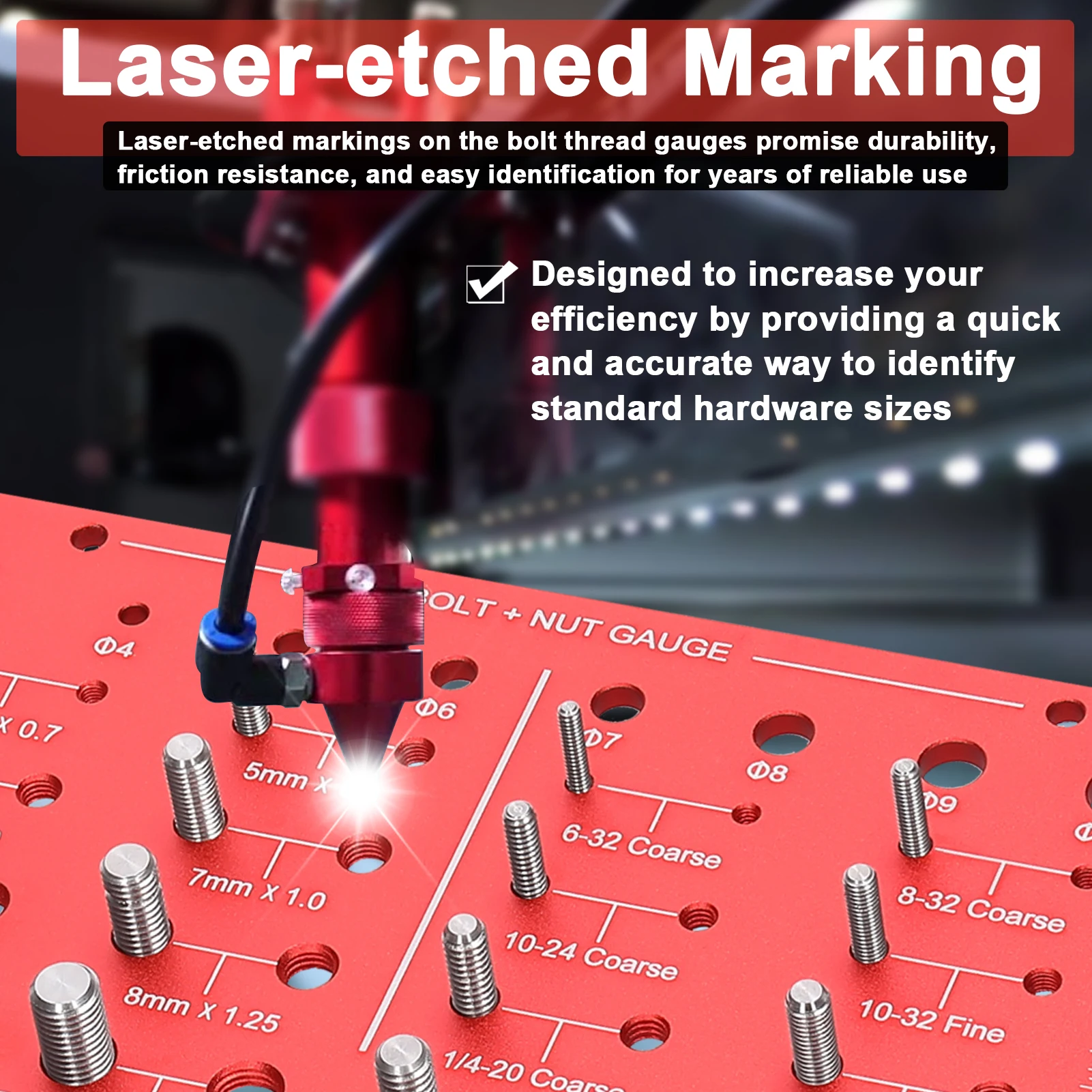 Imagem -03 - Porca e Parafuso Thread Checker Grupo 28 Thread Identifier Gauge Polegada e Tamanho Métrico Precise Screw Size e Thread Measuring Tools