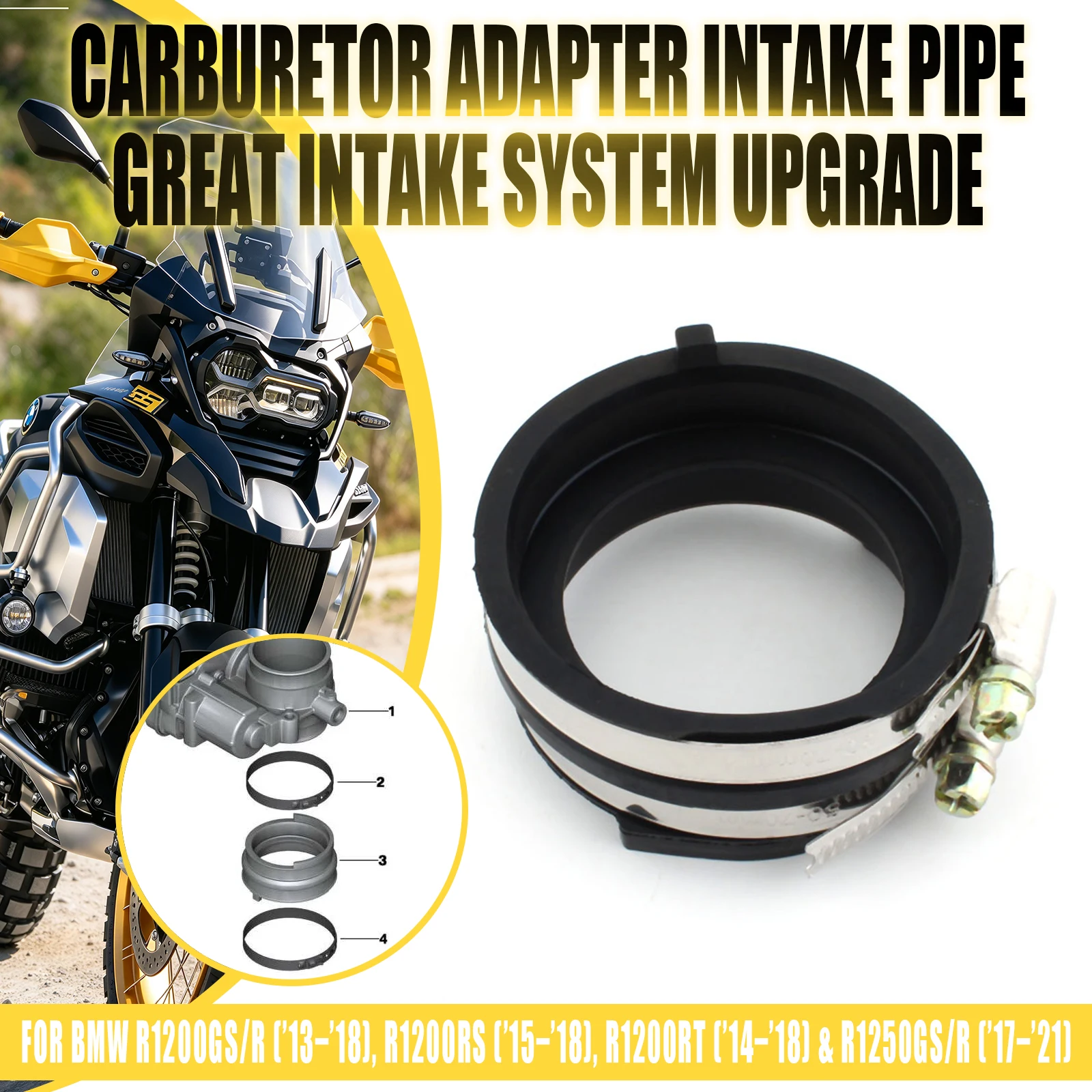 Motorcycle Carburetor - Kit Karet Adaptor Antarmuka Karburator Manifold