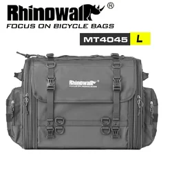 Rhinowalk 33L-45L Motorcycle Tail Bag Expandable Large-Capacity Universal Motorbike Accessories Motorbike Travel Bag