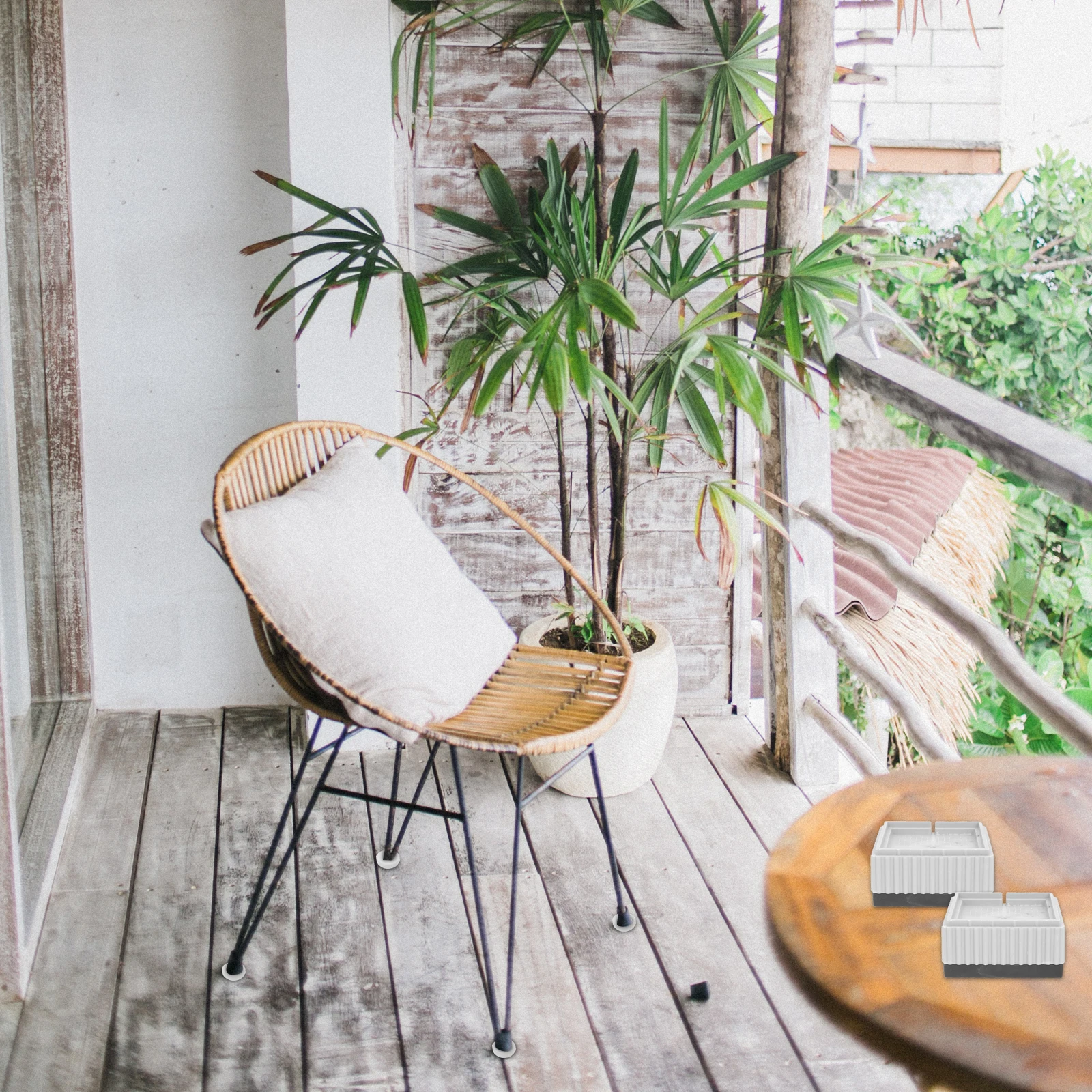 

4 Pcs Anti slip Washing Machine Mat Durable Fridge Pads PP TPR Heighten Square Cushion Shockproof Home Floor Protector