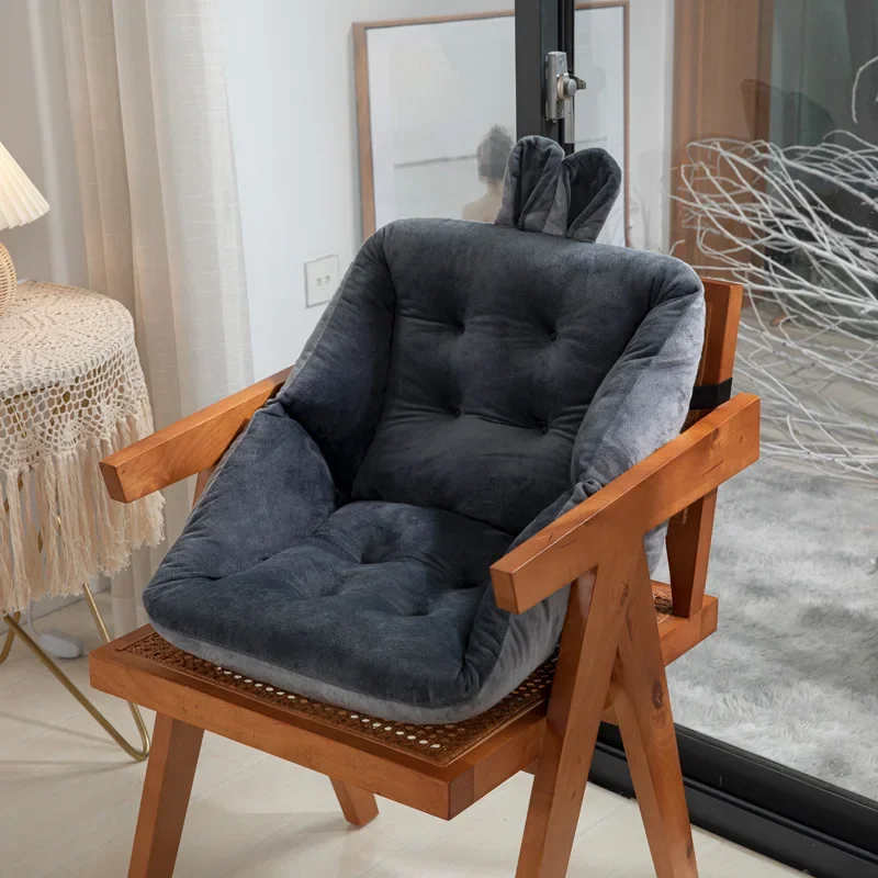 New Semi enclosed seat cushion thickened winter office chair backrest cushion backrest integrated single seat buttocks cushion