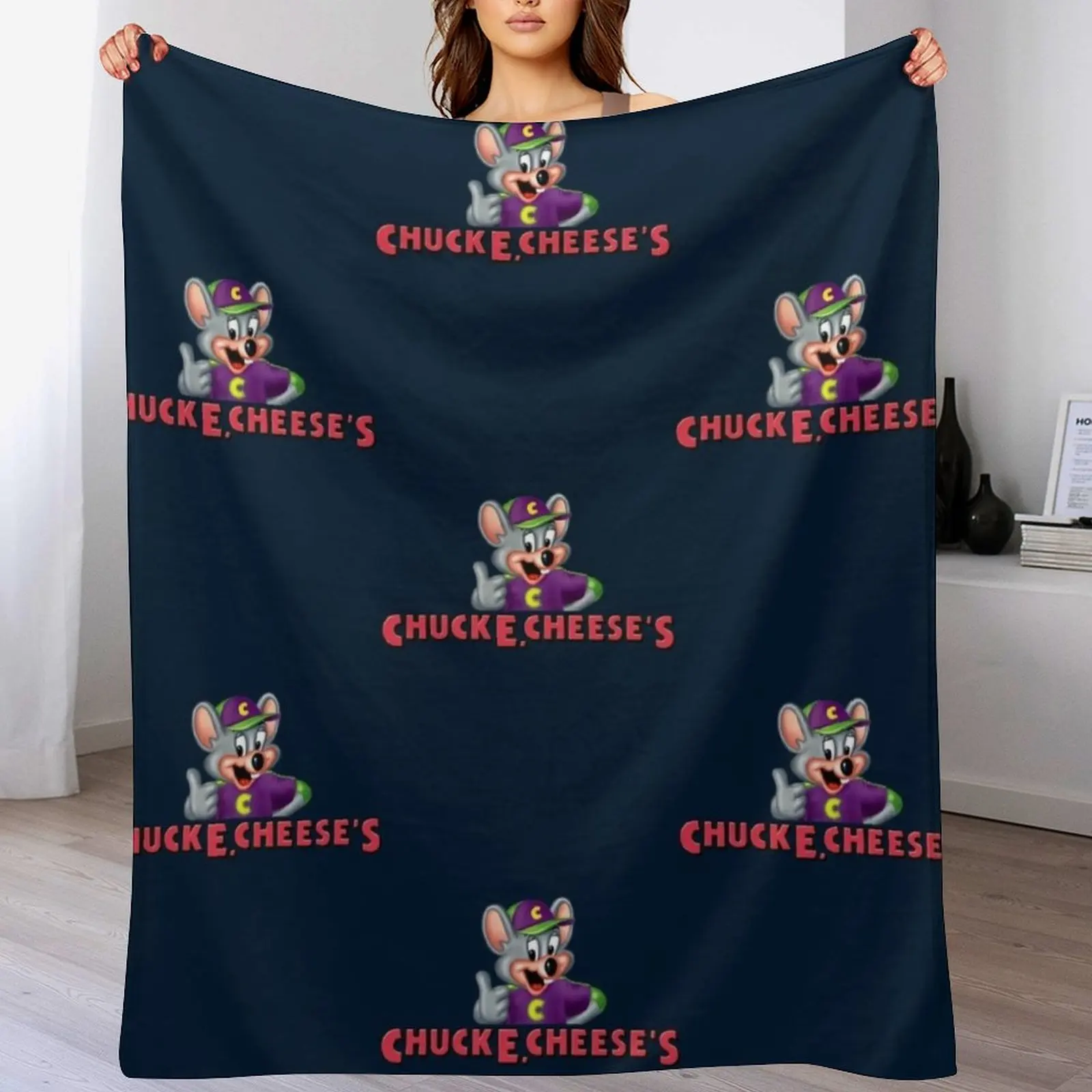 Chuck E. Cheese_amp_x27_s Throw Blanket Personalized Gift Decorative Sofas Hair Blankets