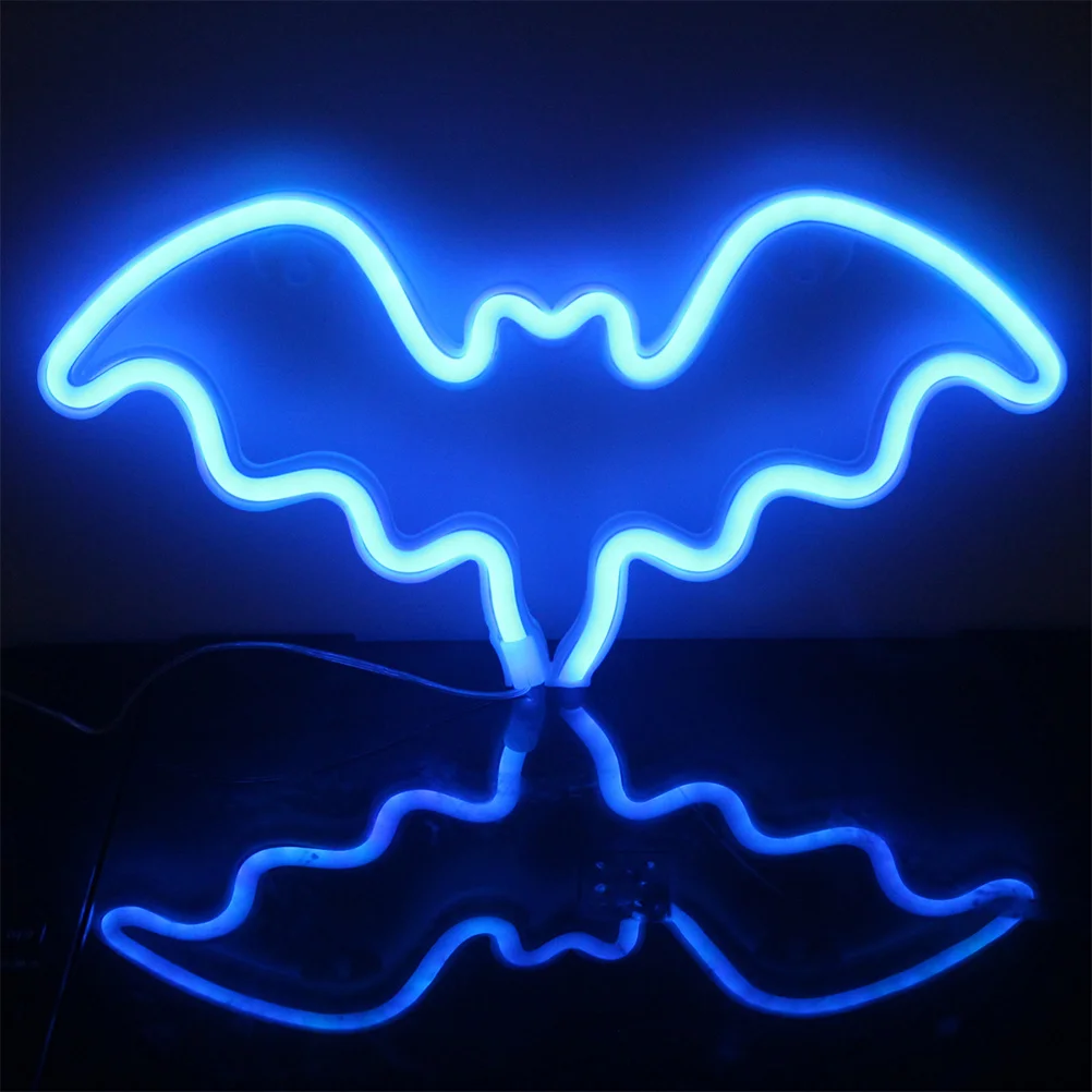 Halloween Neon Sign Bat Shape Signs LED Lamp Light Night Decor Dekoracyjne ozdoby Modeling Światła Udekoruj