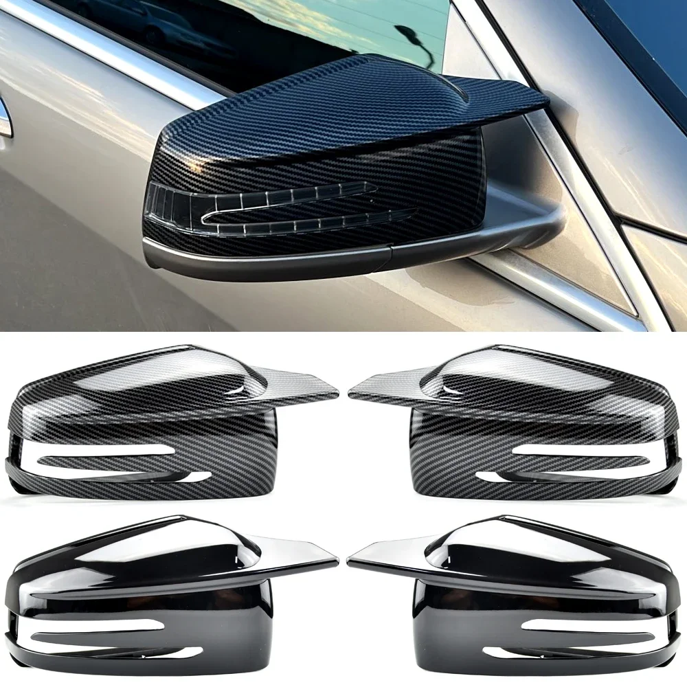 

For Mercedes Benz A B C E S CLA GLA GLK Class W176 W246 W204 W212 W221 C177 X204 X156 Carbon Fiber Car Rearview Mirror Cover