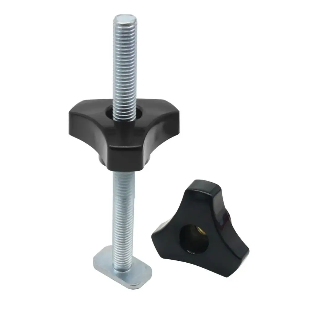 T-Slider T Track Bolts Knob Kit Miter Track Sliding Nut Anti-slip M6 Thread T-Track Tightening Durable Woodworking Jigs