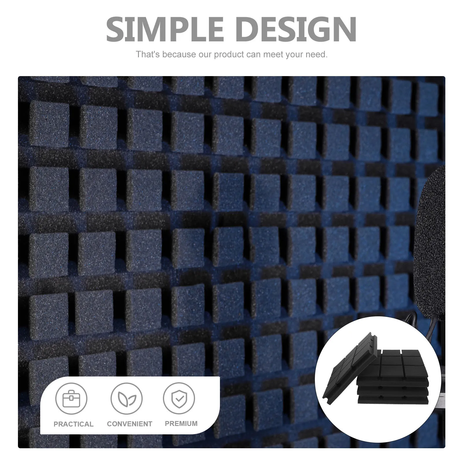

4pcs Proof Panels Acoustic Foam For Wall Sound Absorbing Noise Reducing Studio Recording Room Sound Dampening
