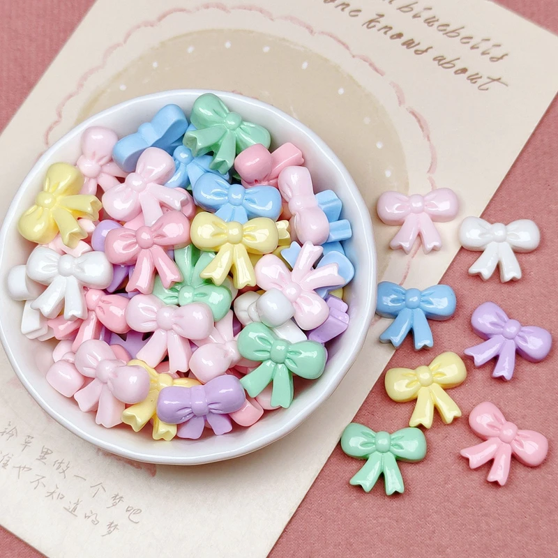 30 Pcs New Fashion Cute Mini Cartoon Bow, Wings, Heart Resin Scrapbook Diy Jewelry Wedding Hairpin Accessories Craft