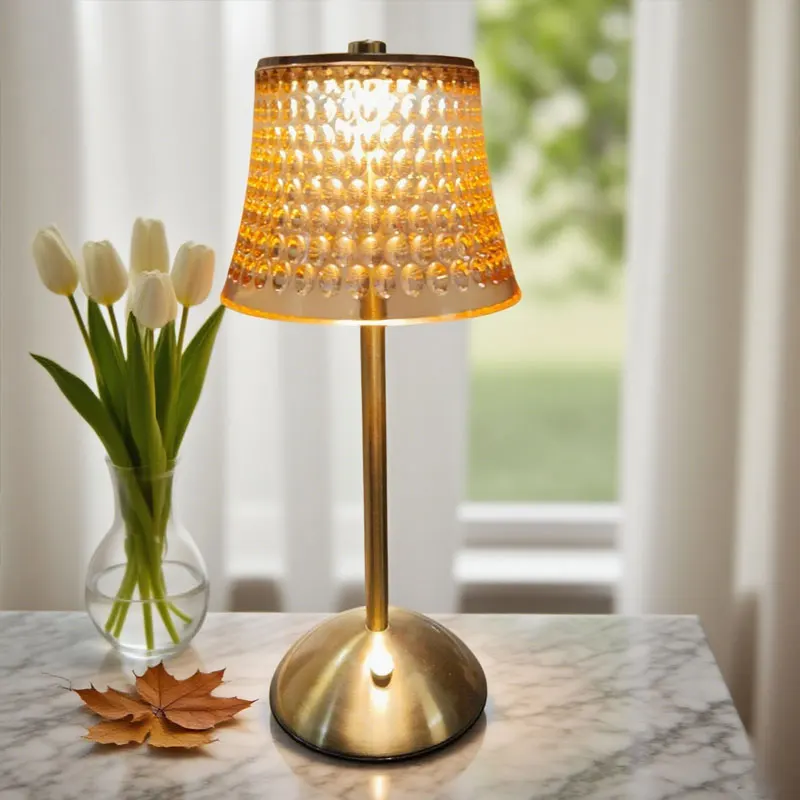 مصابيح طاولة كريستال للمطاعم والحانات وأضواء ليلية بجانب السرير لغرف النوم وشحن مصباح اللمس وتركيبات الإضاءة ومصباح ديكور المنزل