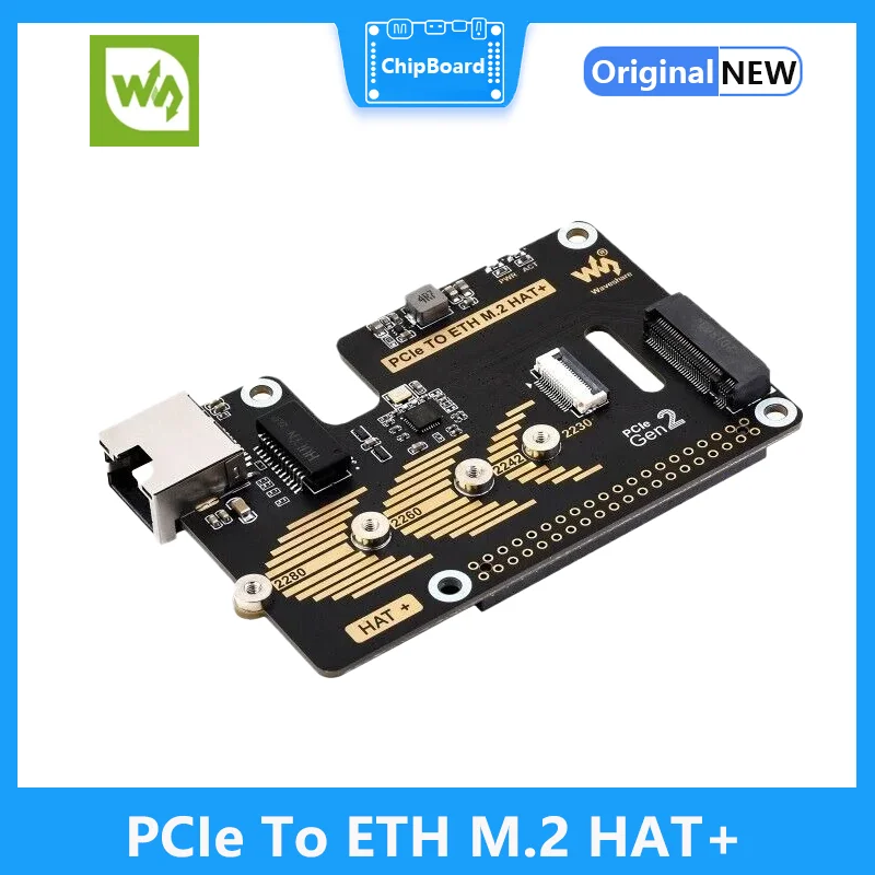 

Адаптер PCIe к ETH и M.2 для Raspberry Pi 5, совместимый с твердотельным накопителем NVMe M.2 размера 2280/2260/2242/2230 с высокоскоростным считыванием