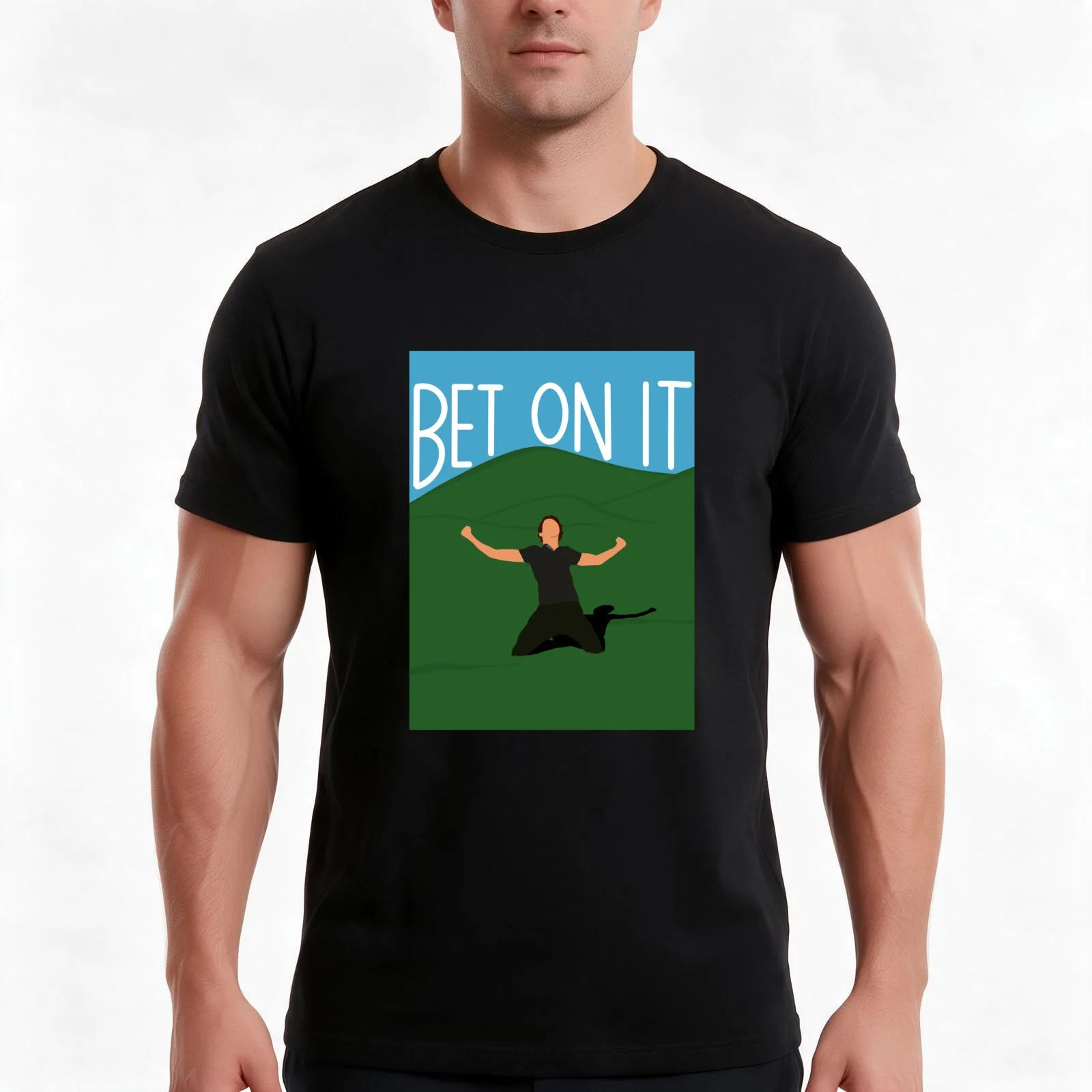 Bet On It T-Shirt Summer Casual Cotton Tee Oversized Streetwear Tops Vintage Graphic Print Loose Fit Short Sleeve