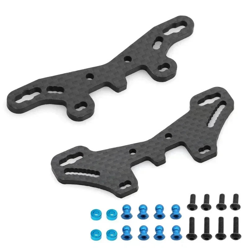 Carbon Fiber Front and Rear Heighten Shock Tower Plate for Tamiya TT02S TT02SR TT-02 Type-S 1/10 RC Car Upgrade Parts