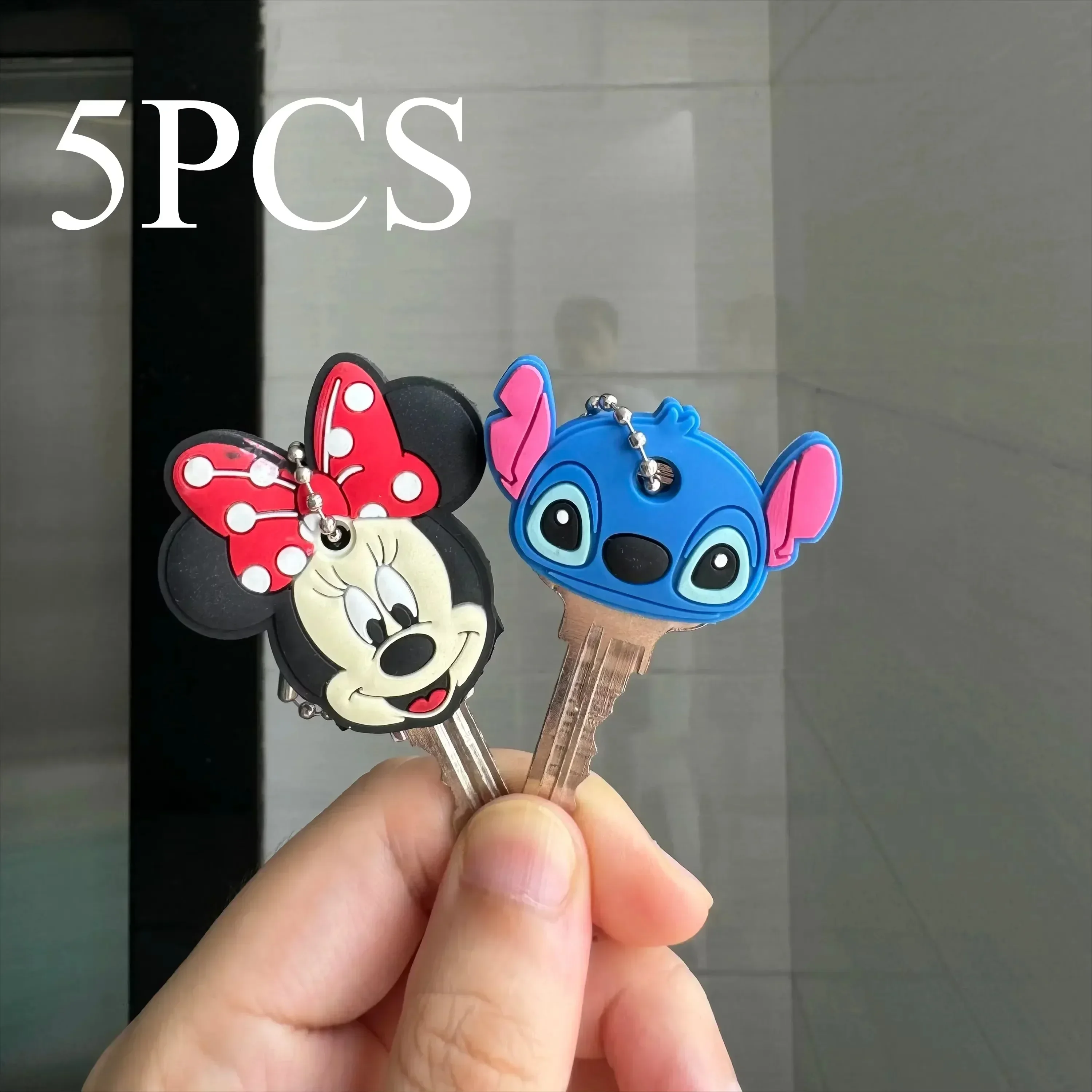 46 نماذج الجملة كيتي المنتقم غرزة مفتاح قبعات واقية أنيمي ميني الكرتون مفتاح غطاء سلسلة حامل سلسلة المفاتيح المحمولة #5