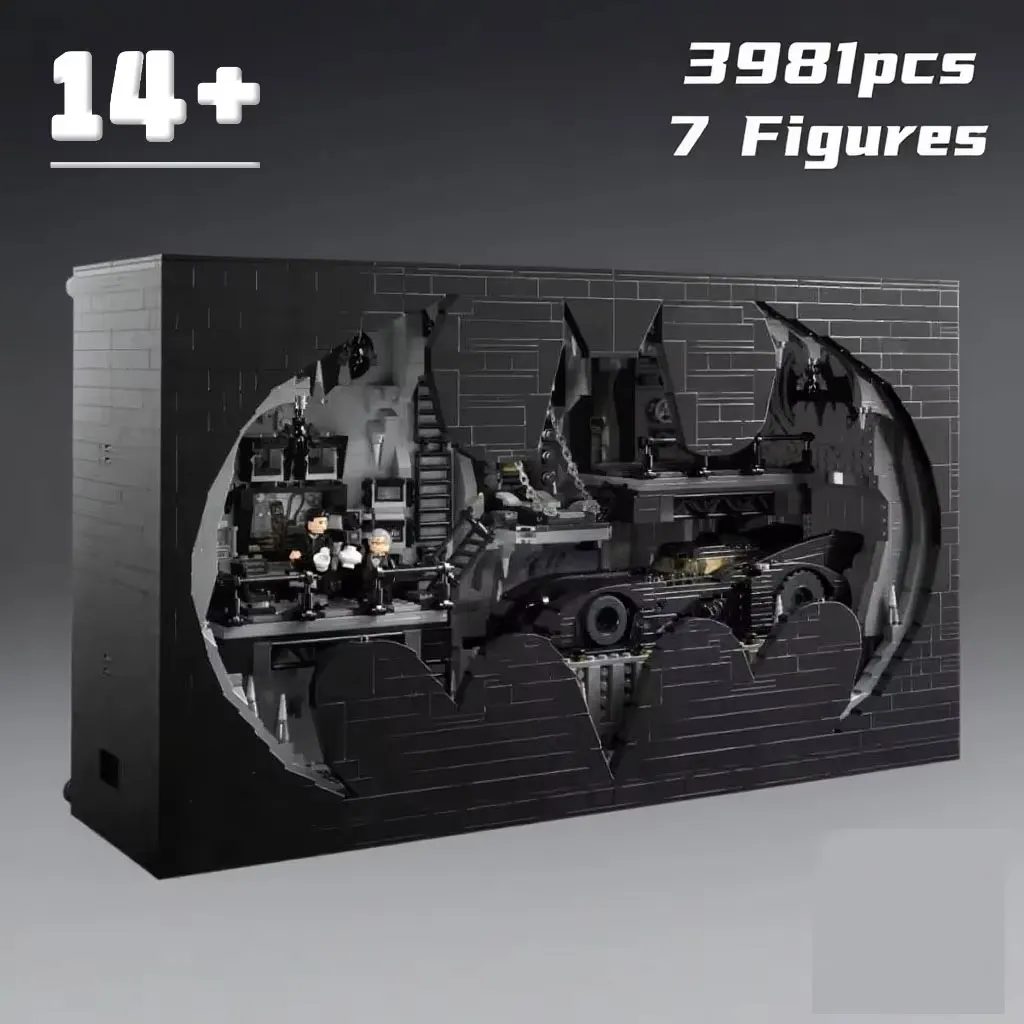 Nowy zestaw klocków 3981 elementów Jaskinia Batmana Shadow Box klasyczny model z 1989 roku 76252, trudne zabawki konstrukcyjne dla dzieci, chłopców, dorosłych, na urodziny.