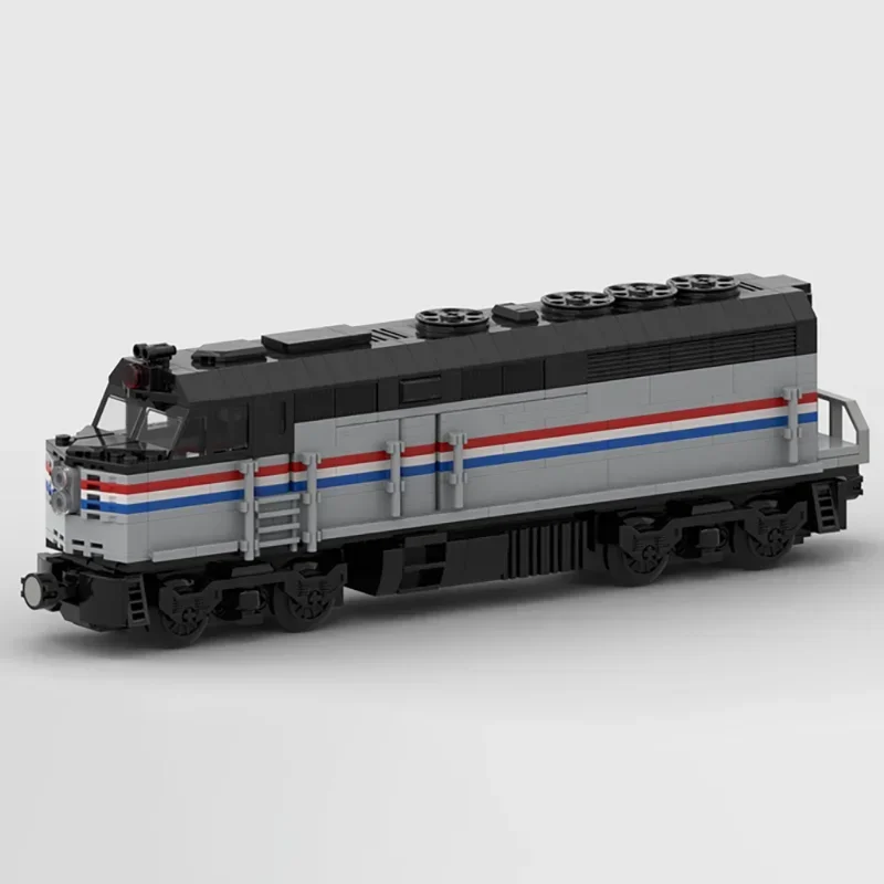 Railway Train Series Moc Building Bricks EMD F40PH Train Model Building Technology Modular Block DIY Toy Holiday Gifts