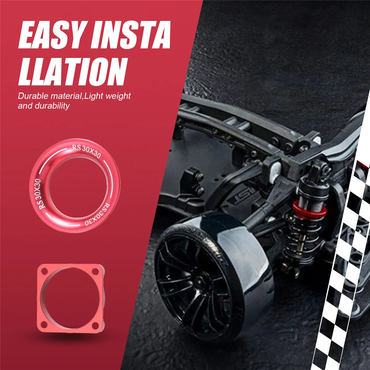 

30X30 Cooling Fan Cover Air Cooling Channel for 540 550 3650 Motor/ESC Heatsink 1/10 1/8 Sakura D3 D4 HSP HPI RC Car,1 jasmine