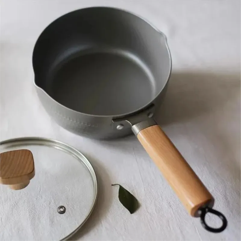 

Japanese Style Flat Pot Milk Pot Non Stick Complementary Food Baby Pot Hot Milk Pot Soup Pot One person Induction Cooker ZI222