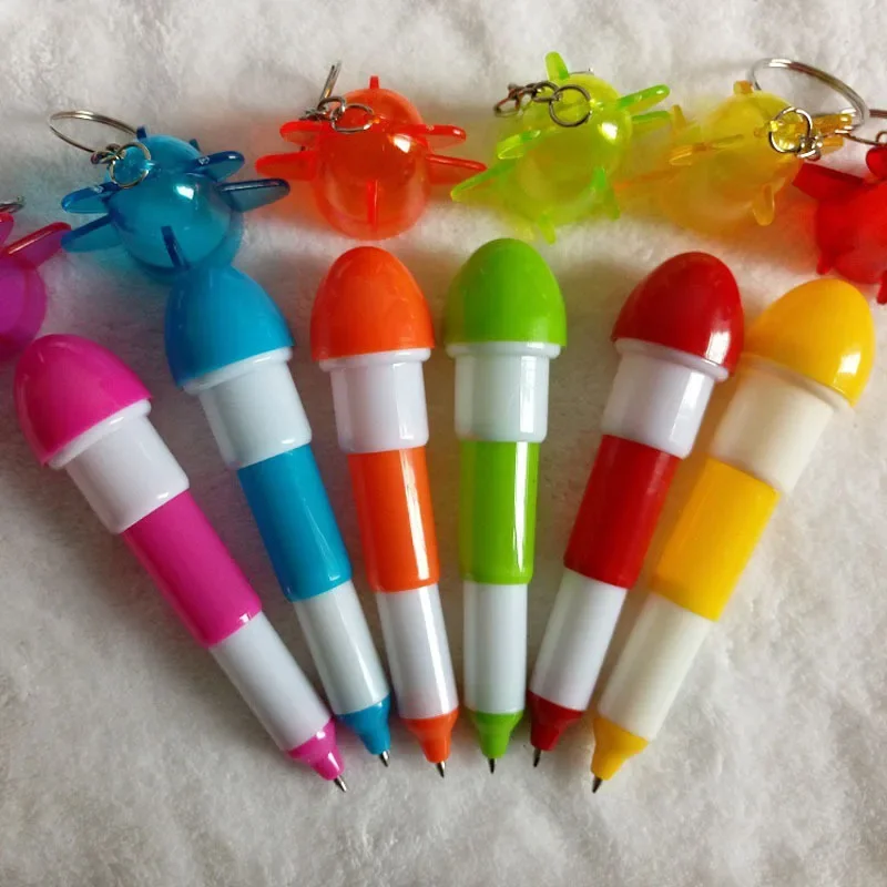 

24 шт., корейские канцелярские принадлежности, милый брелок с выражением, ручка-самолет, телескопическая ручка, рекламная шариковая ручка