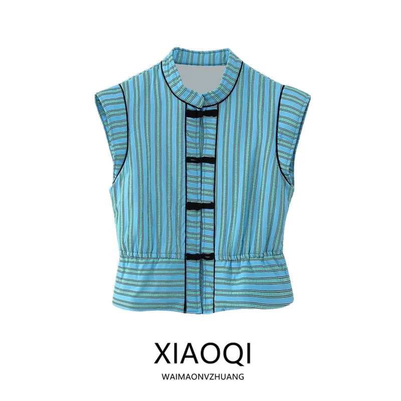 Autumn 2026 Women's Cotton Vest Jacket Versatile All-Match Button Design Outerwear Fashionable Ladies' Sleeveless Top