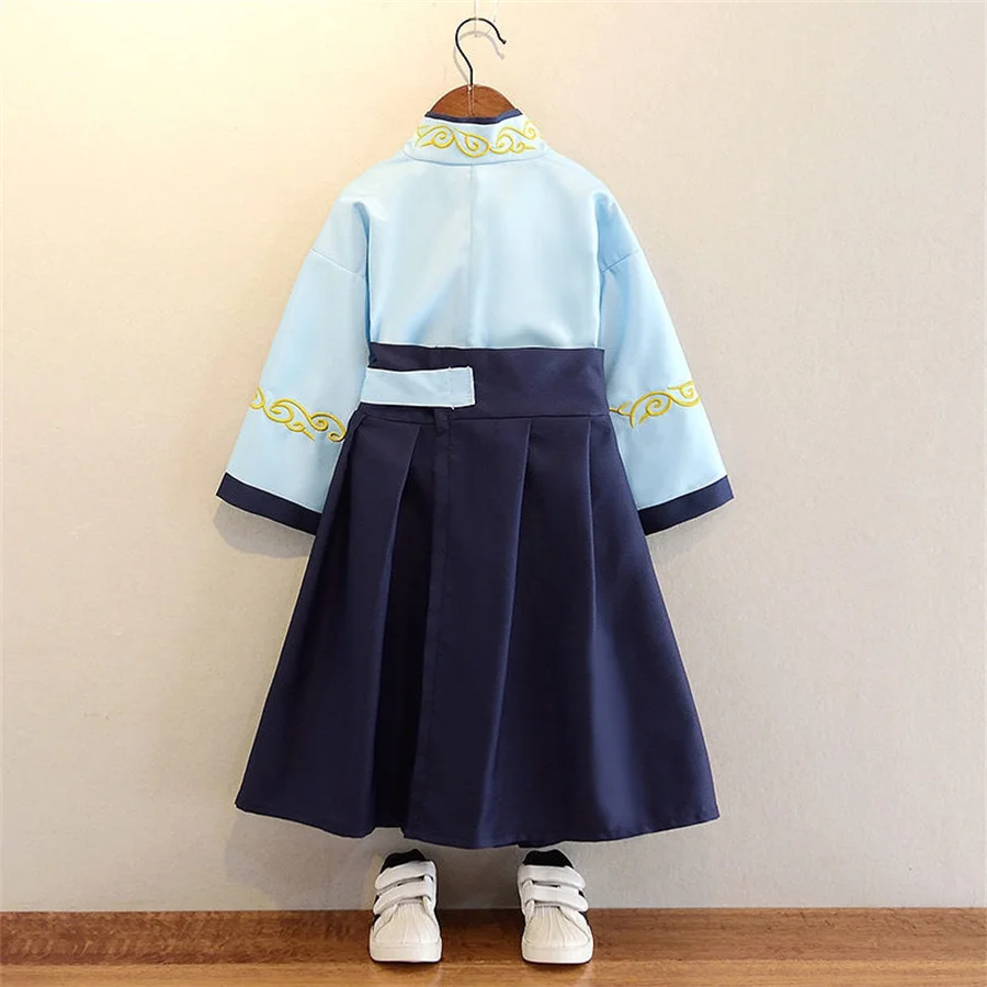 Nieuwkomer Kinder Hanfu Tang Kostuum Geleerde Drie-Karakter Klassieke Performance Outfit Voor Jongens En Meisjes