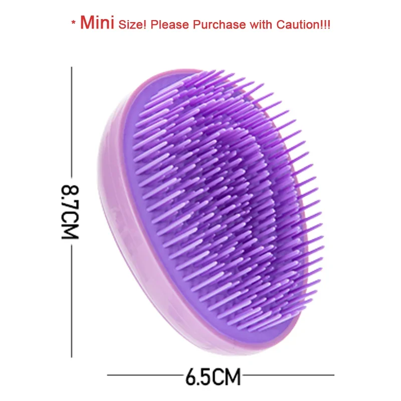Mini Egg Round Shape Hairbrush Small Scalp Massage Comb Soft Portable Hair Brush Wet Dry Detangling Hairdressing Comb for Travel image 5