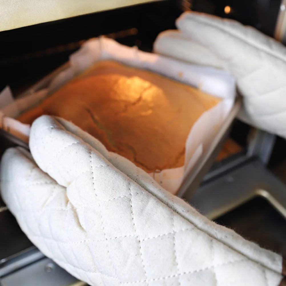 

2 шт. перчатки для духовки, термостойкие толстые хлопковые перчатки для приготовления пищи, нескользящие перчатки для гриля, кухонные перчатки для духовки, кухонные перчатки для приготовления пищи