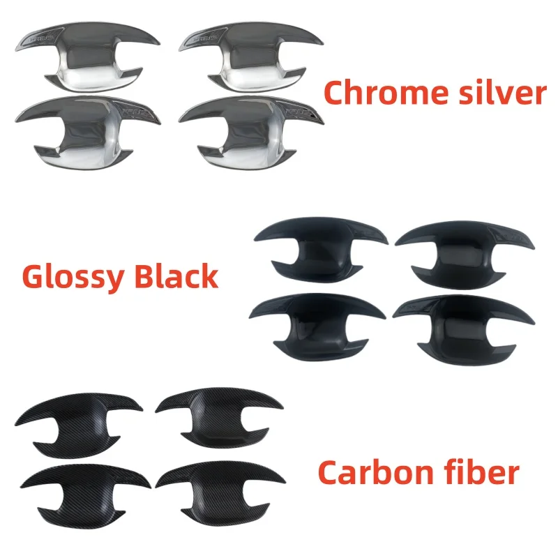 Błyszczące czarne włókno węglowe do Toyota Prius ZVw30 2010 2011 2012 2013 2014 2015 Naklejki na klamki drzwi Akcesoria samochodowe