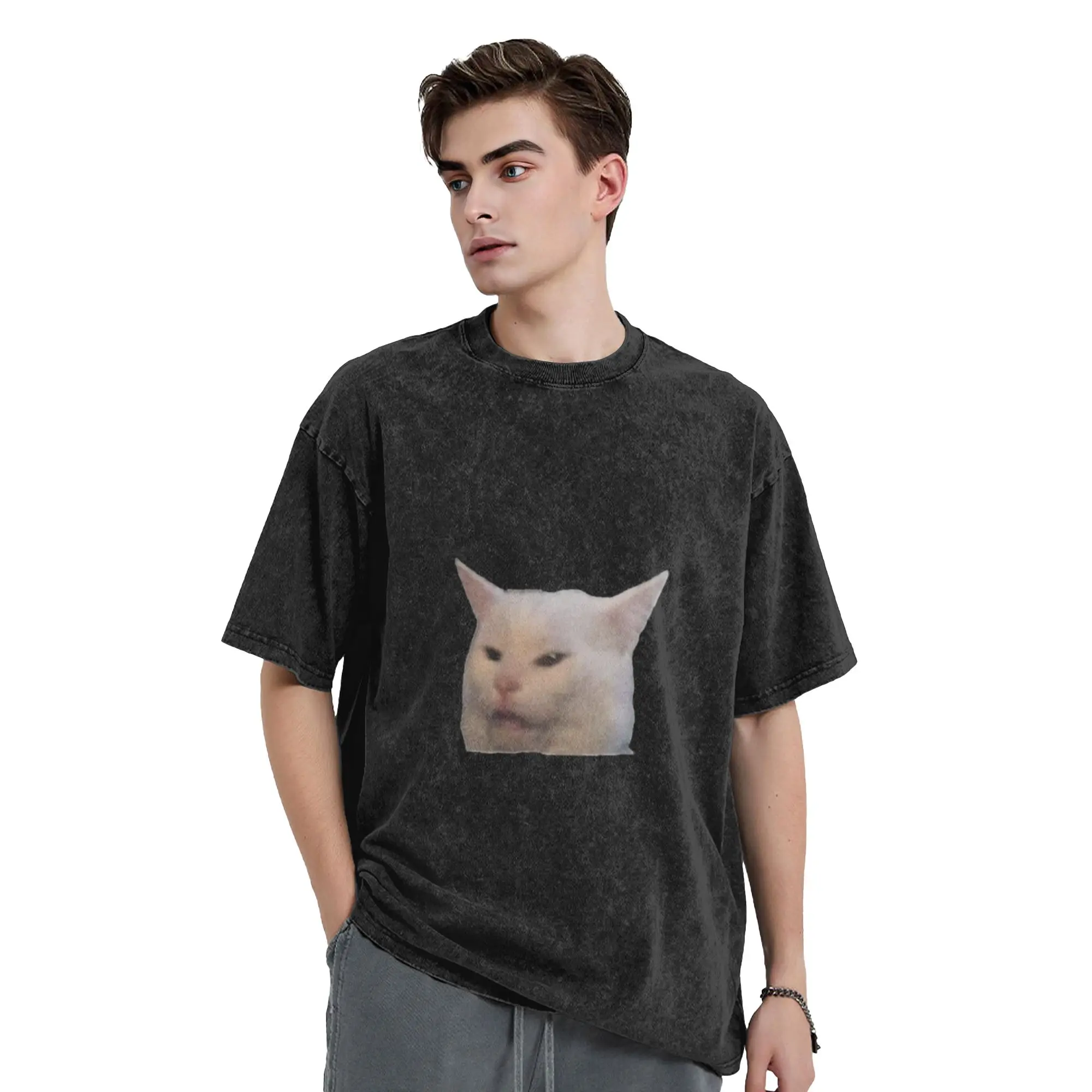 SMUDGE CAT Unique Cool A Vintage Oversized Cotton Unisex T-Shirts