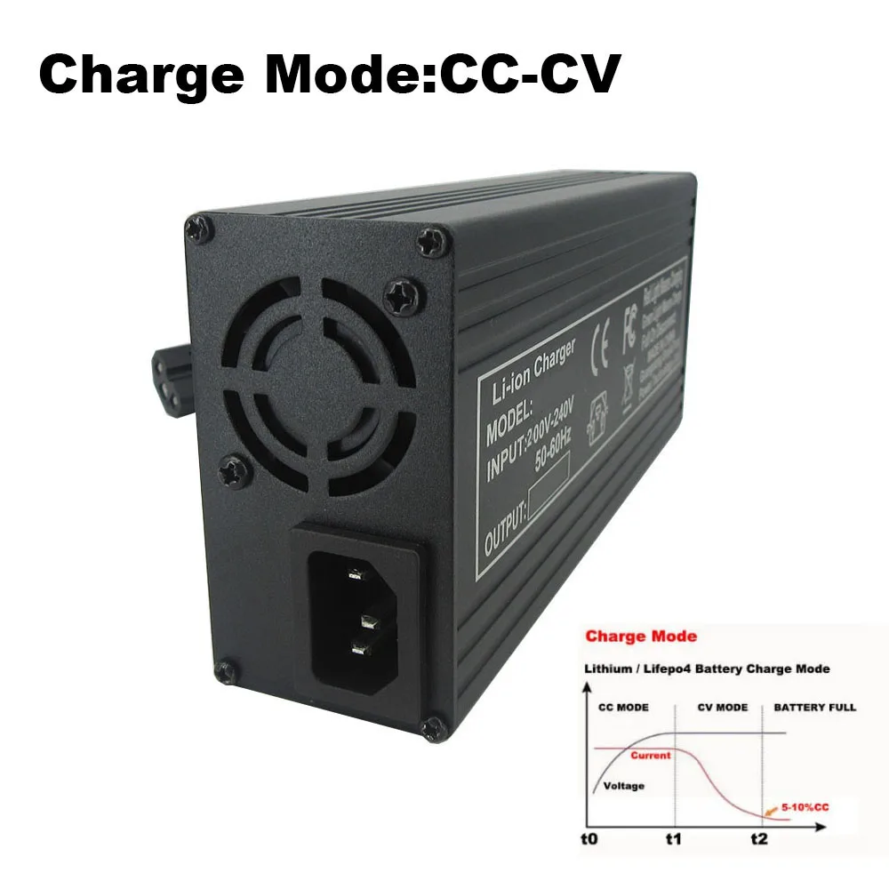 63V 5A Lithium Fast Charger 55V 55.5V 15S 20AH 30AH 50AH Forklift RV Golf Cart Battery Chargers 3PIN IEC Connector