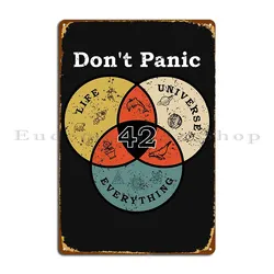 42 Donandx27 T Panic Life Universe Everything Hitchhiker Guide Galaxy Metal Sign Personalized Plaques Personalized