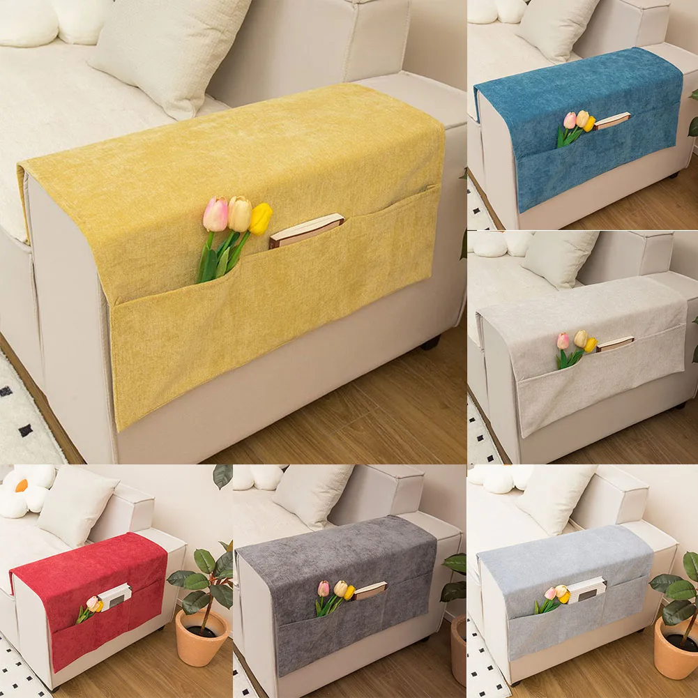 Convenient and protective polyester sofa armrest covers designed to shield couch handrails from stains and wear