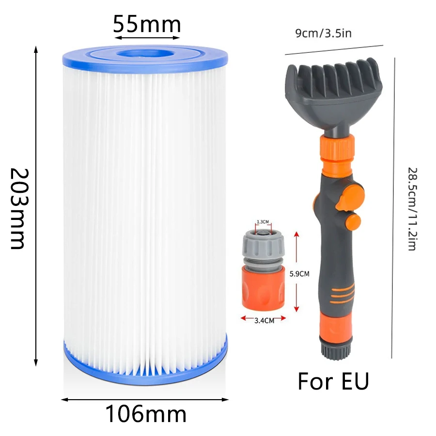 1-6pcs Type III Pool Filter Cartridge For Bestway 58012E Type III/A Outdoor Swimming Pool Filter Pump Cartridge Replacement Part