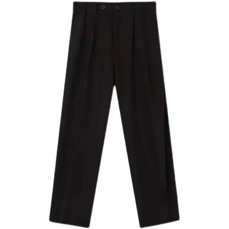 

Весенние и осенние корейские прямые брючные костюмы, мужская версия простых однотонных повседневных брюк большого размера в стиле ретро