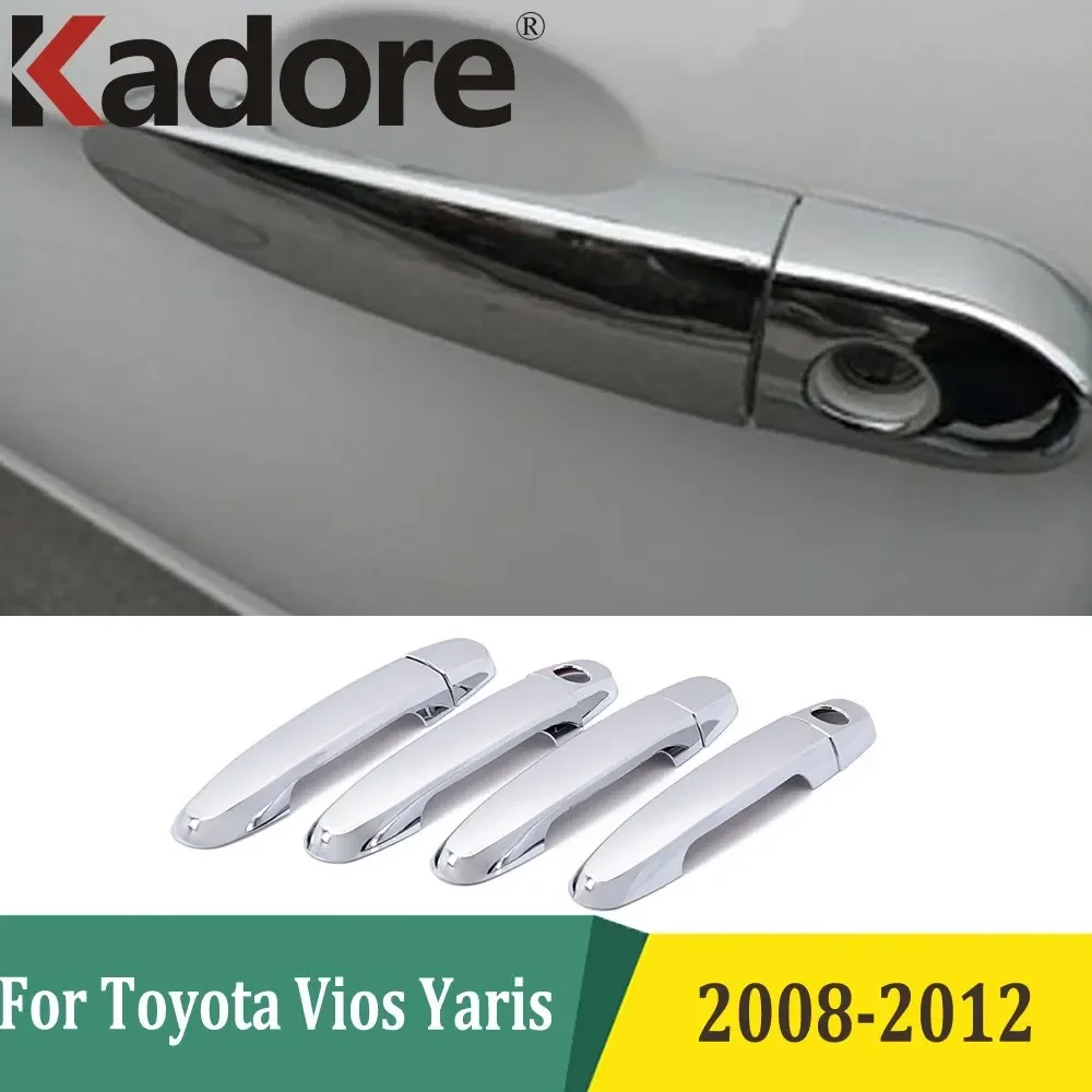 

Для Toyota Vios Yaris 2008 2009 2010 2011 2012, хромированная крышка боковой дверной ручки, Стайлинг автомобиля, внешние аксессуары, отделка