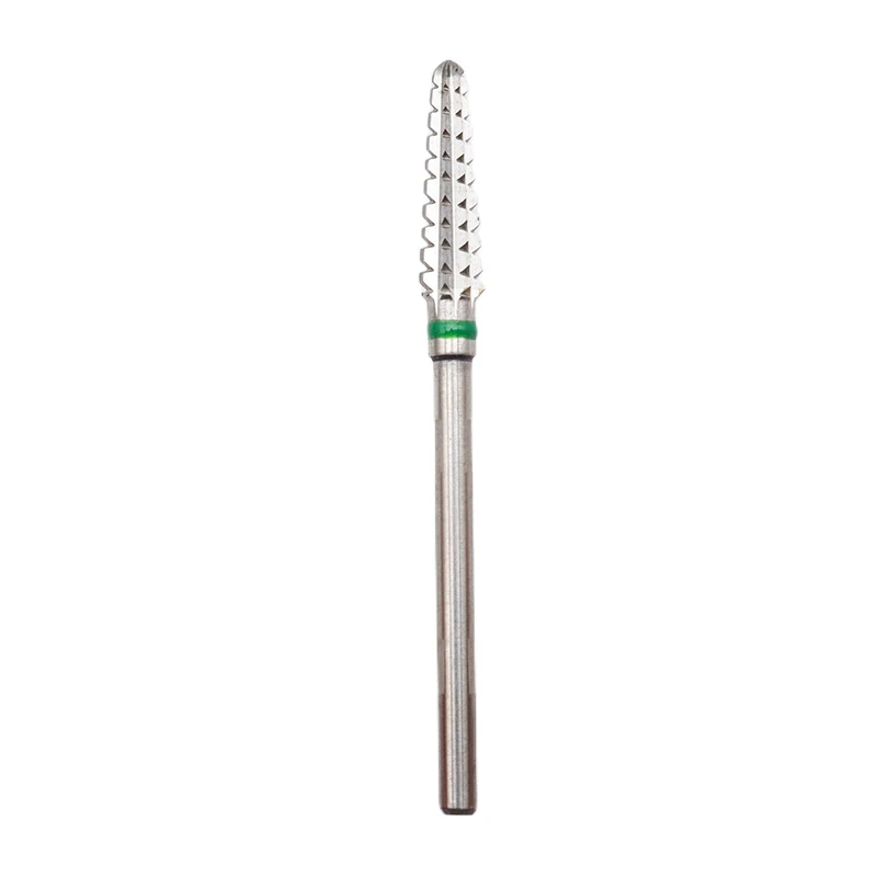 Carboneto de tungstênio cone broca do prego bit 3/32 "bocados de rebarbas giratórias para manicure acessórios broca elétrica ferramenta de trituração do prego