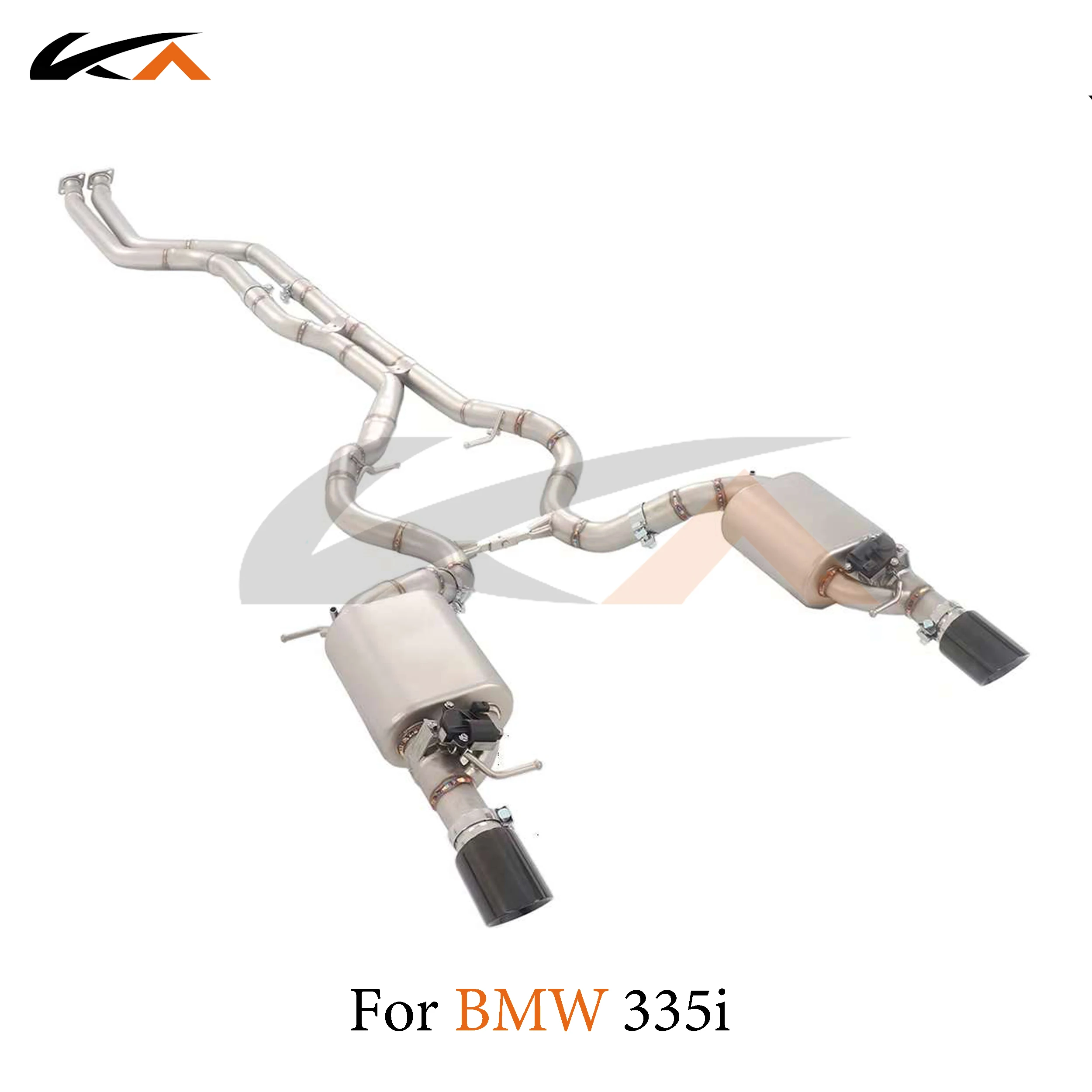 KA Tuning exhaust stainless steel catback for BMW 335i E90 E92 3.0T rear section performance muffler valve sport sounds