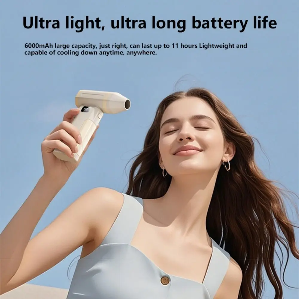 

450000RPM Mini Turbo Jet Fan Brushless Motor Lighting Lamp Electric Dust Blower Rechargeable 5 Gears Speed Adjustable