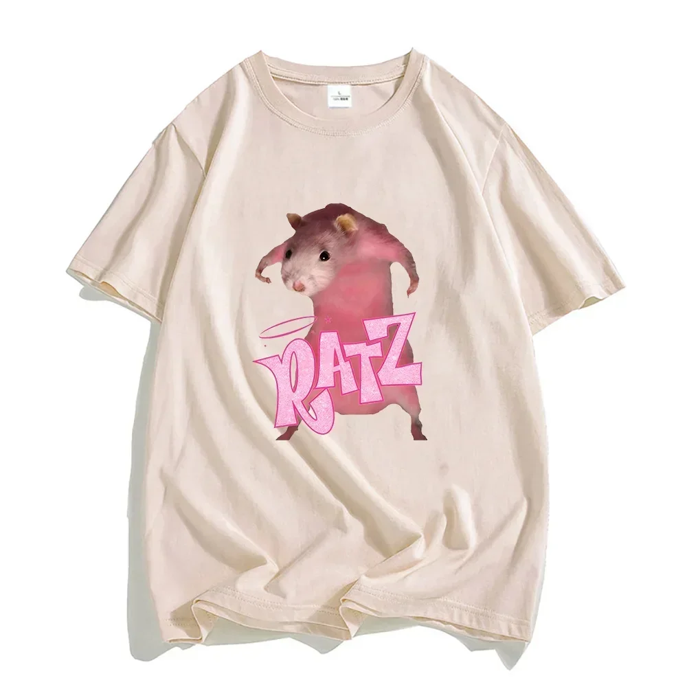 Ratz Mouse Cartoon Printed T-shirt damski Casual T-shirt z krótkim rękawem Casual Kawaii Summer O-neck Tshirt Cute Male Soft Shirts