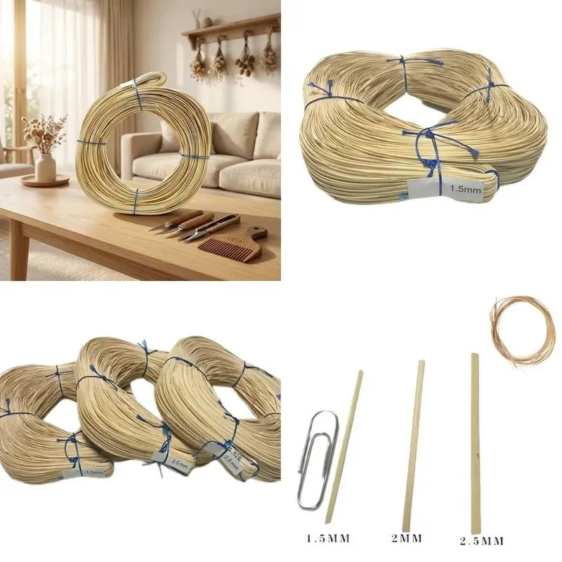 Eco Friendly Natural Rattan Bark Weaving Strips Recyclable Durable Modern Home Decoration Furniture Core Material