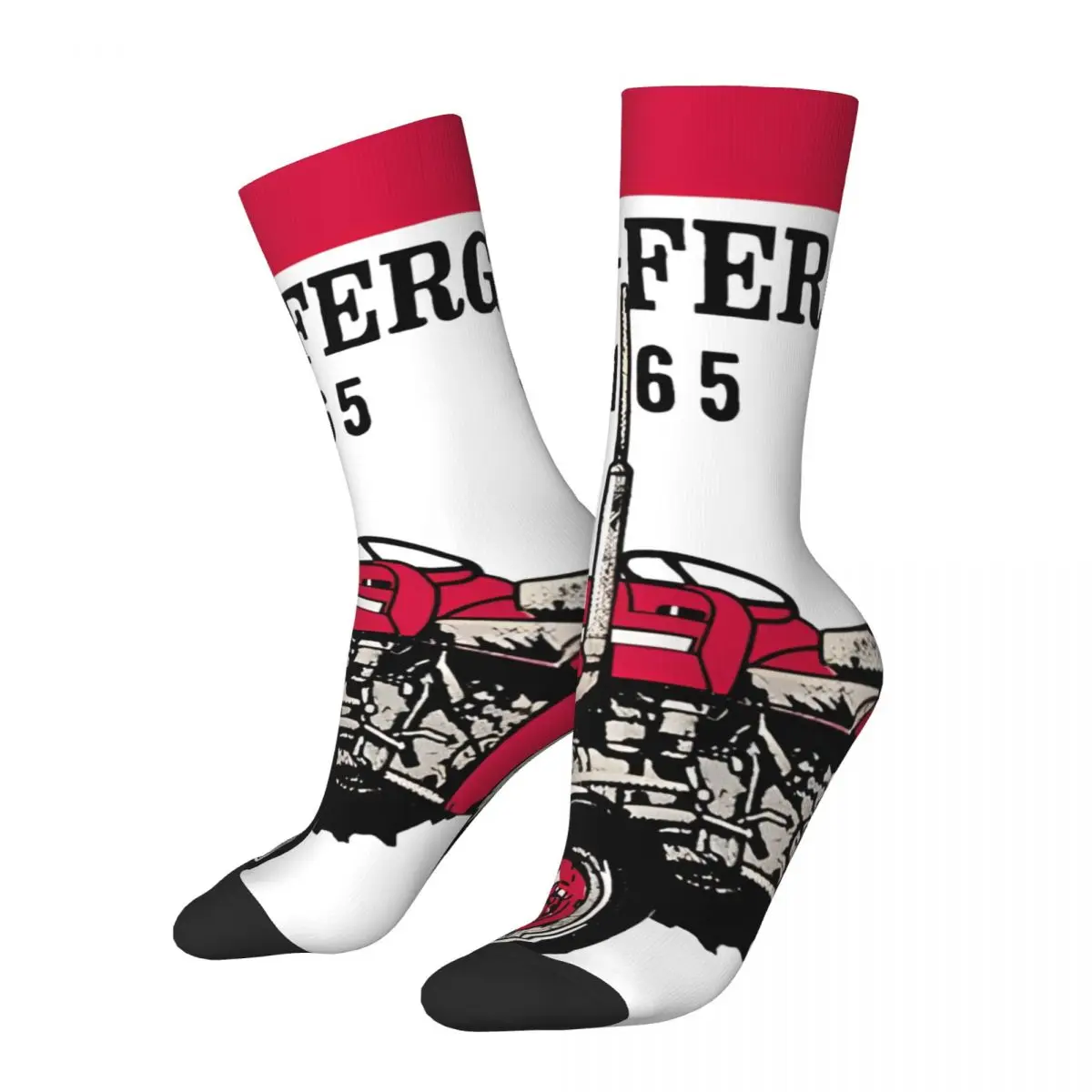 Vintage Tractor 135 165 175 Men\'s compression Socks Unisex Massey Ferguson Street Style Pattern Printed Novelty Crew Sock